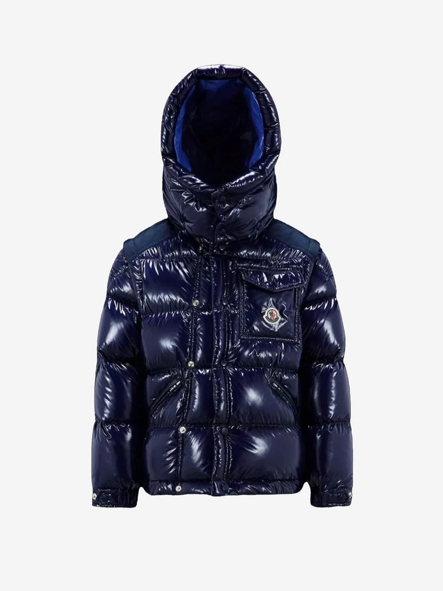 Moncler Enfant Karakorum Ripstop Jacket for Girls - Lightweight Waterproof Winter Coat