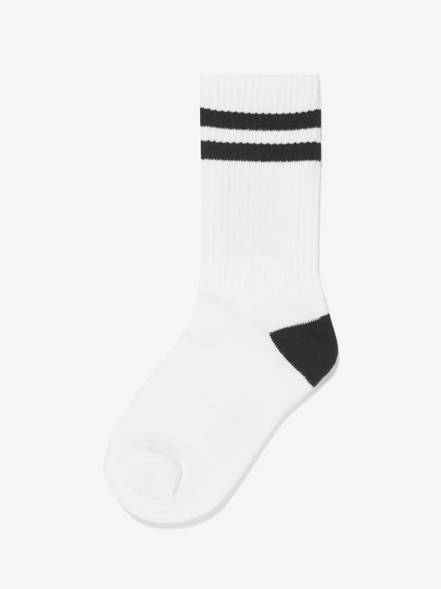 Amiri Boys' White Logo Tube Socks for Kids