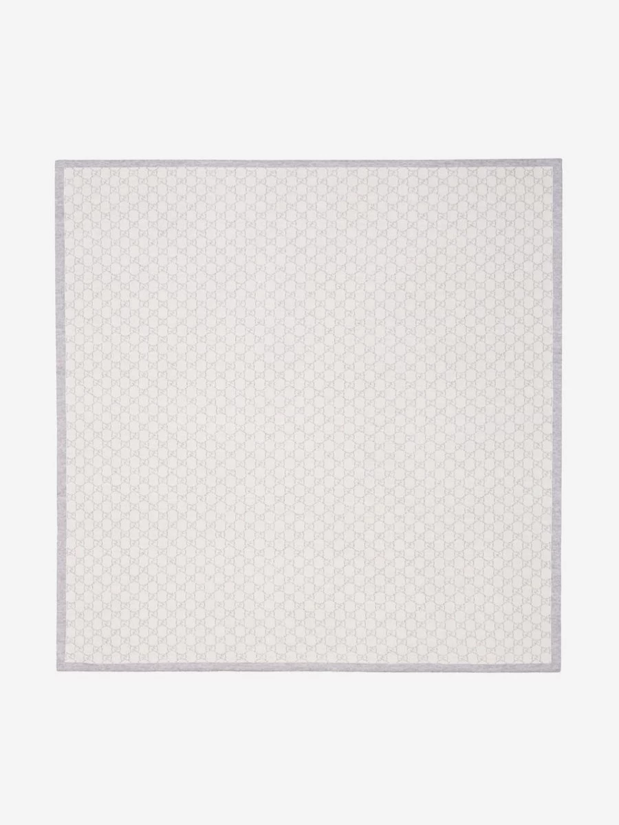 Gucci Kids Baby Wool GG Logo Blanket - 84cm Soft Luxury Blanket for Infants & Toddlers