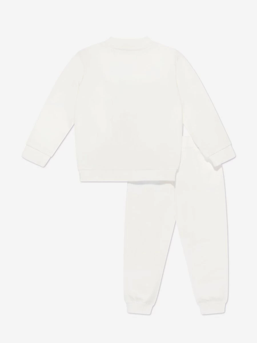 Moschino Kids Ivory Baby Teddy Bear Logo Tracksuit for Infants