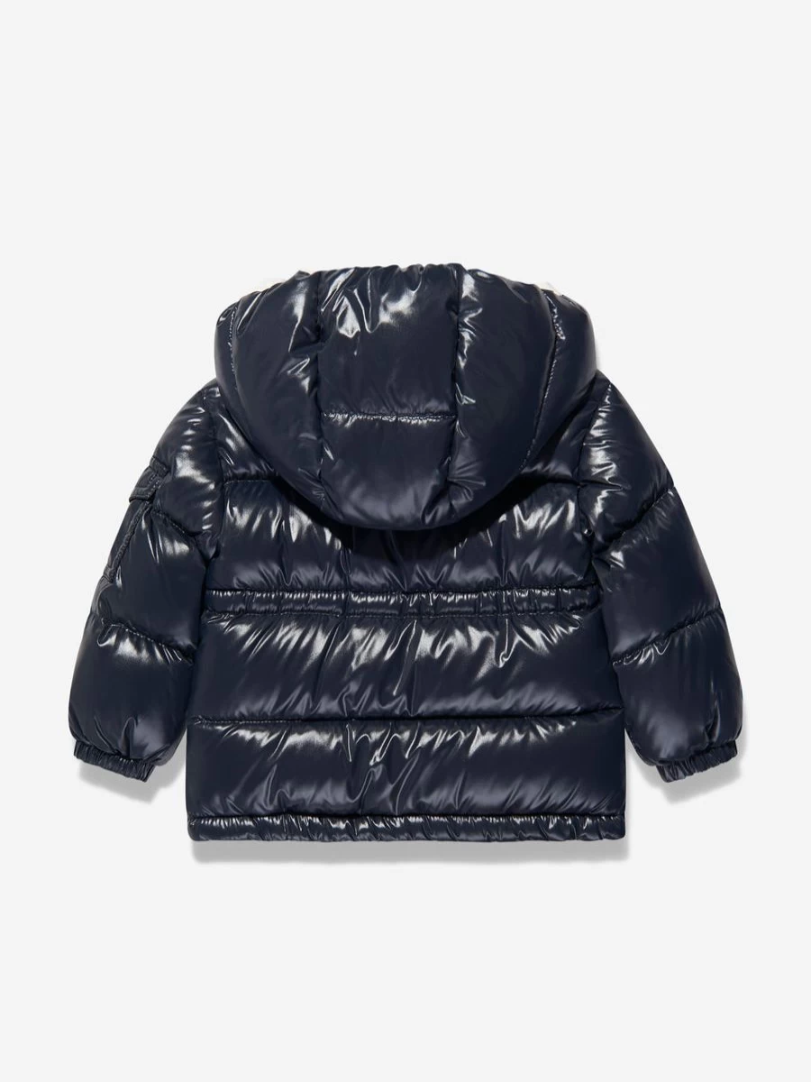 Moncler Enfant Baby Girls Navy Down Padded Jacket - Warm Winter Maire Coat for Infants