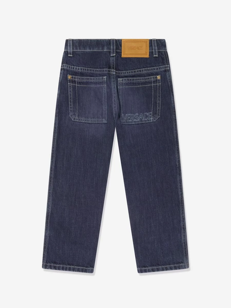 Versace Boys Blue Slim Fit Jeans for Kids - Stylish & Comfortable Denim Pants