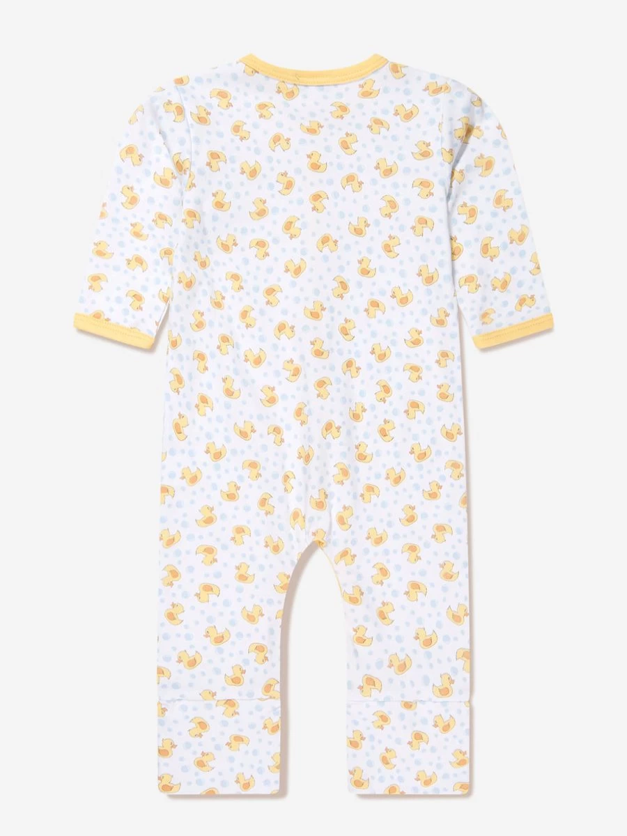 "Magnolia Baby Yellow Rubber Ducky Printed Playsuit for Infants"