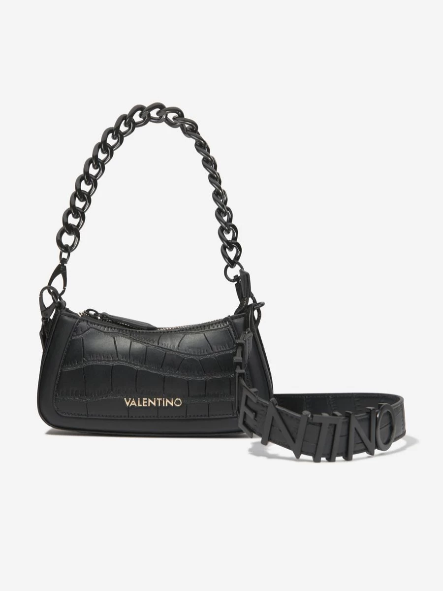 Valentino Girls Surrey Black Shoulder Bag 31.9cm Fashion Handbag for Teens