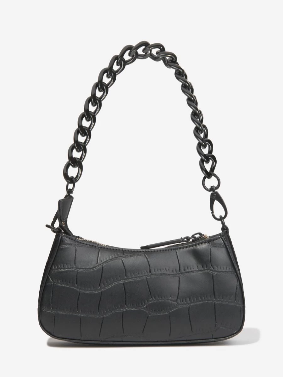 Valentino Girls Surrey Black Shoulder Bag 31.9cm Fashion Handbag for Teens
