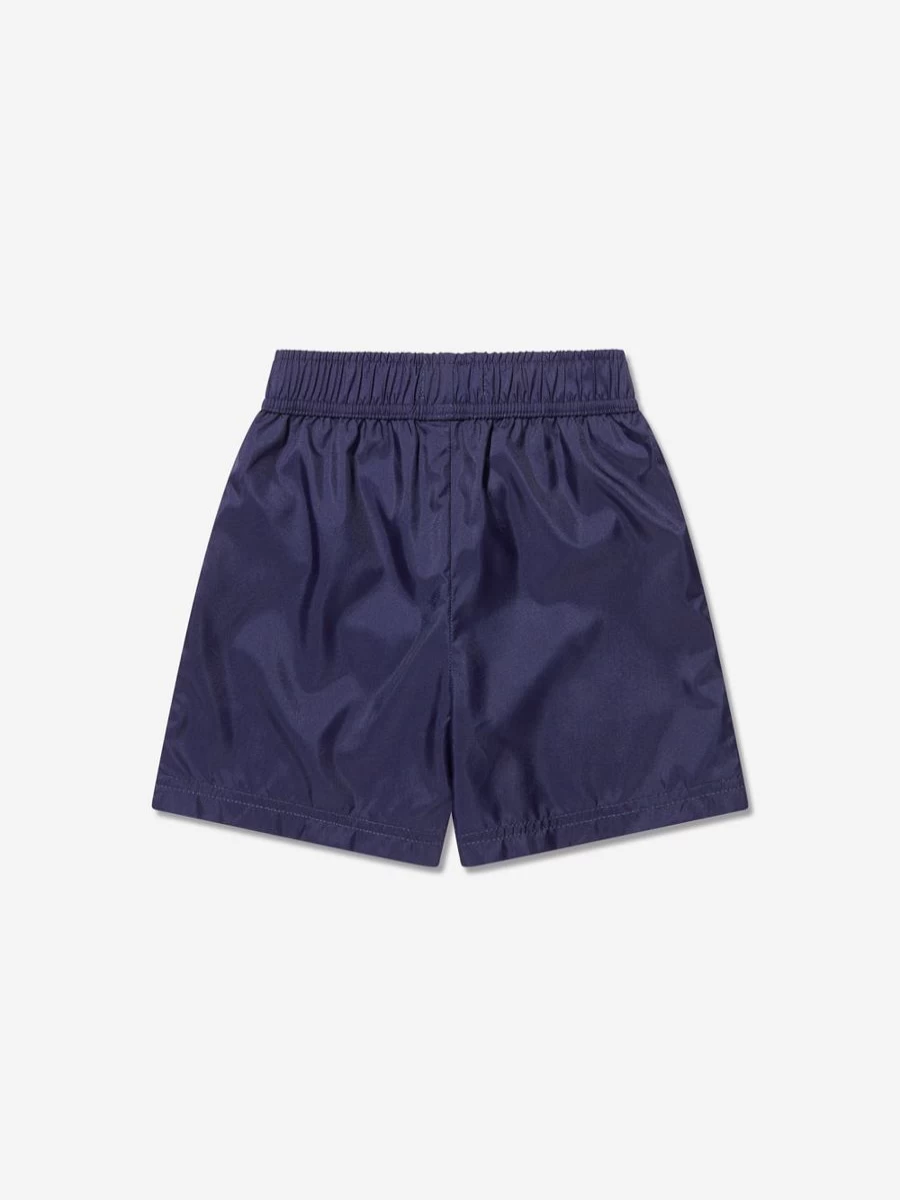 Moschino Kids Boys Navy Blue Teddy Bear Logo Swim Trunks Quick Dry Beach Shorts