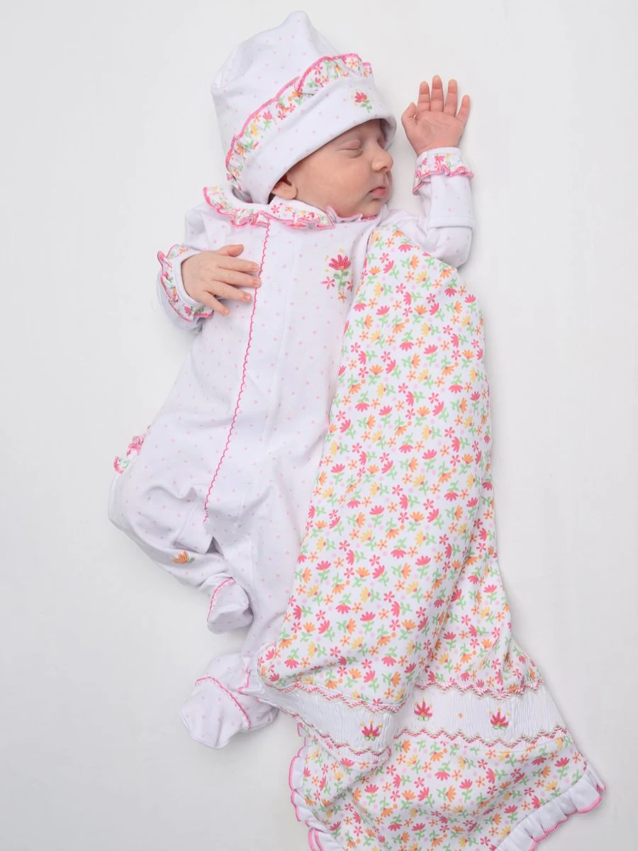 Magnolia Baby White Embroidered Ruffle Babygrow for Girls - Soft & Stylish Infant Romper