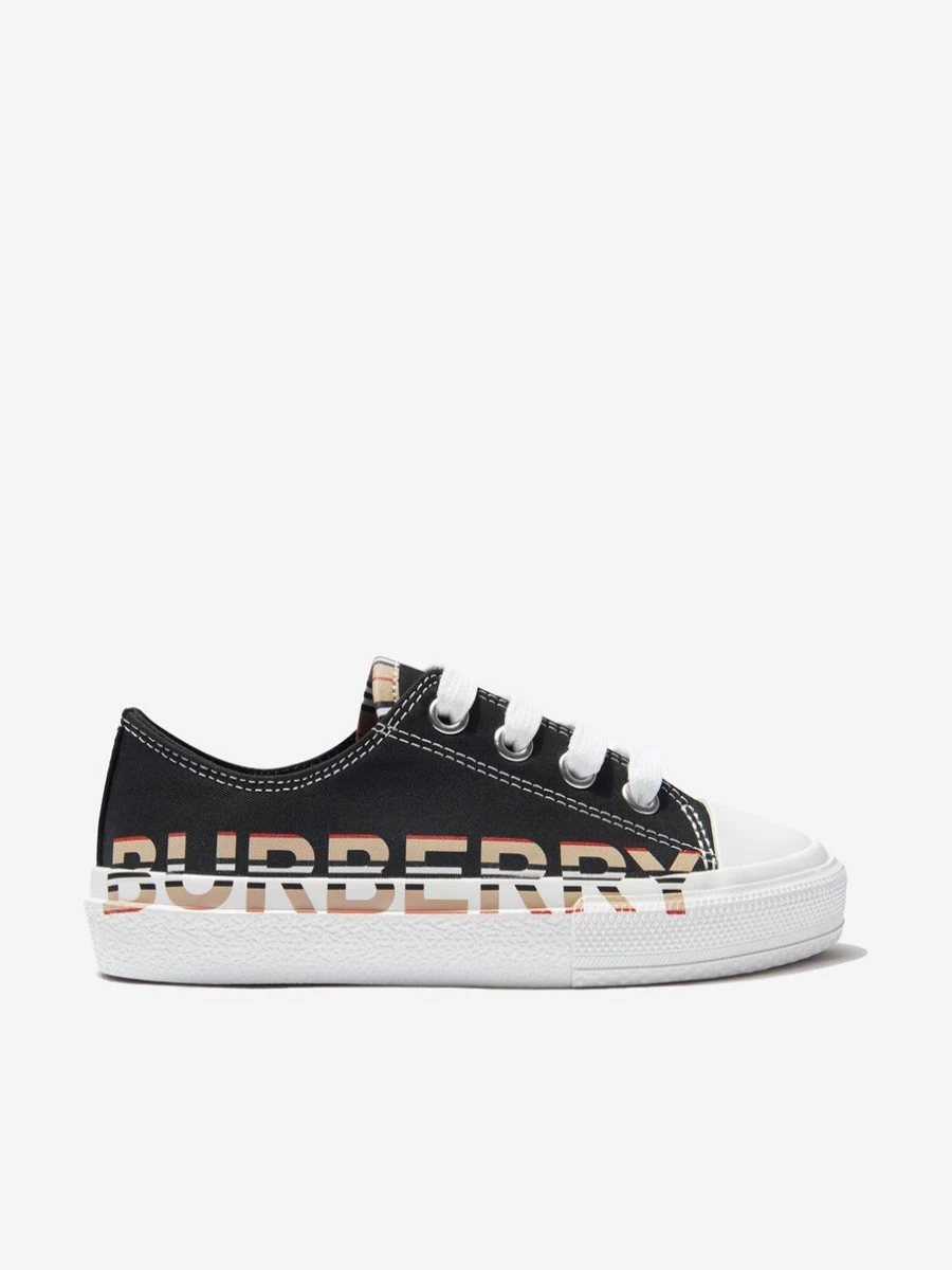 Burberry Kids Teen Mini Larkhall Lace-Up Sneakers | Stylish Trainers for Teens