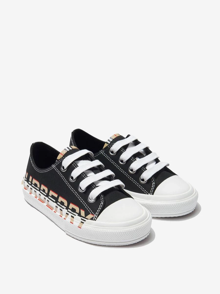 Burberry Kids Teen Mini Larkhall Lace-Up Sneakers | Stylish Trainers for Teens