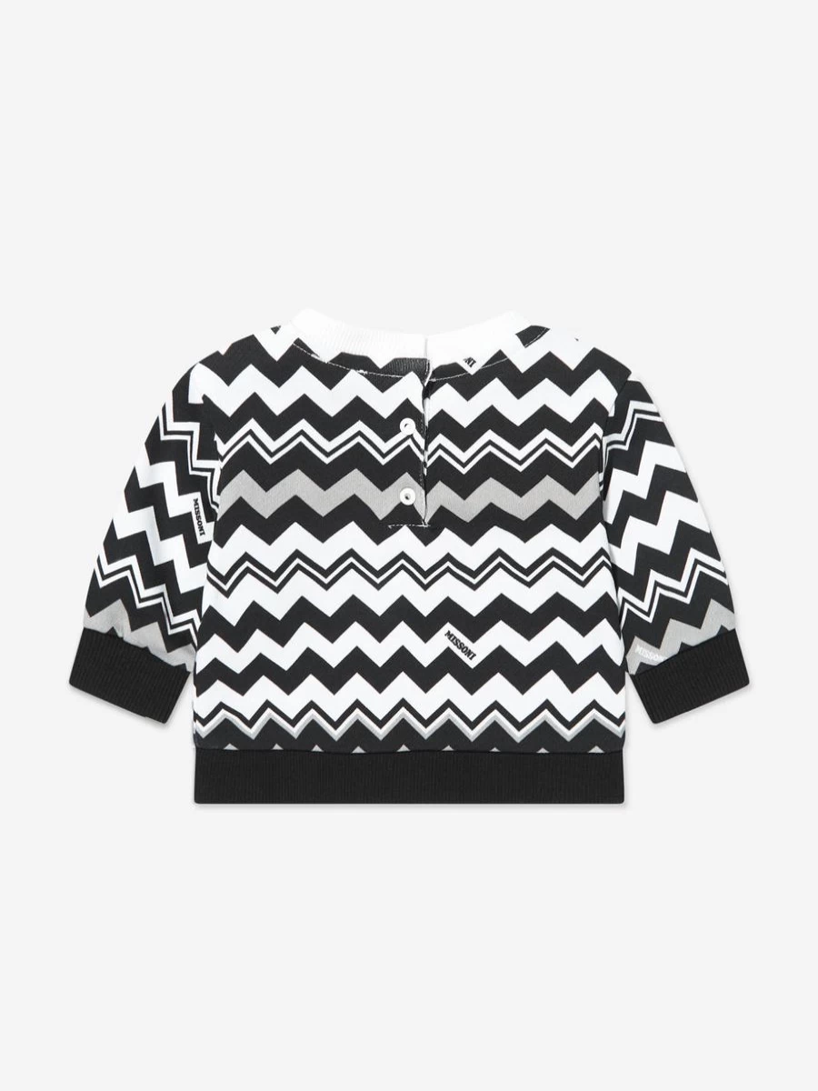 Missoni Baby Boys Black Zigzag Pattern Sweatshirt