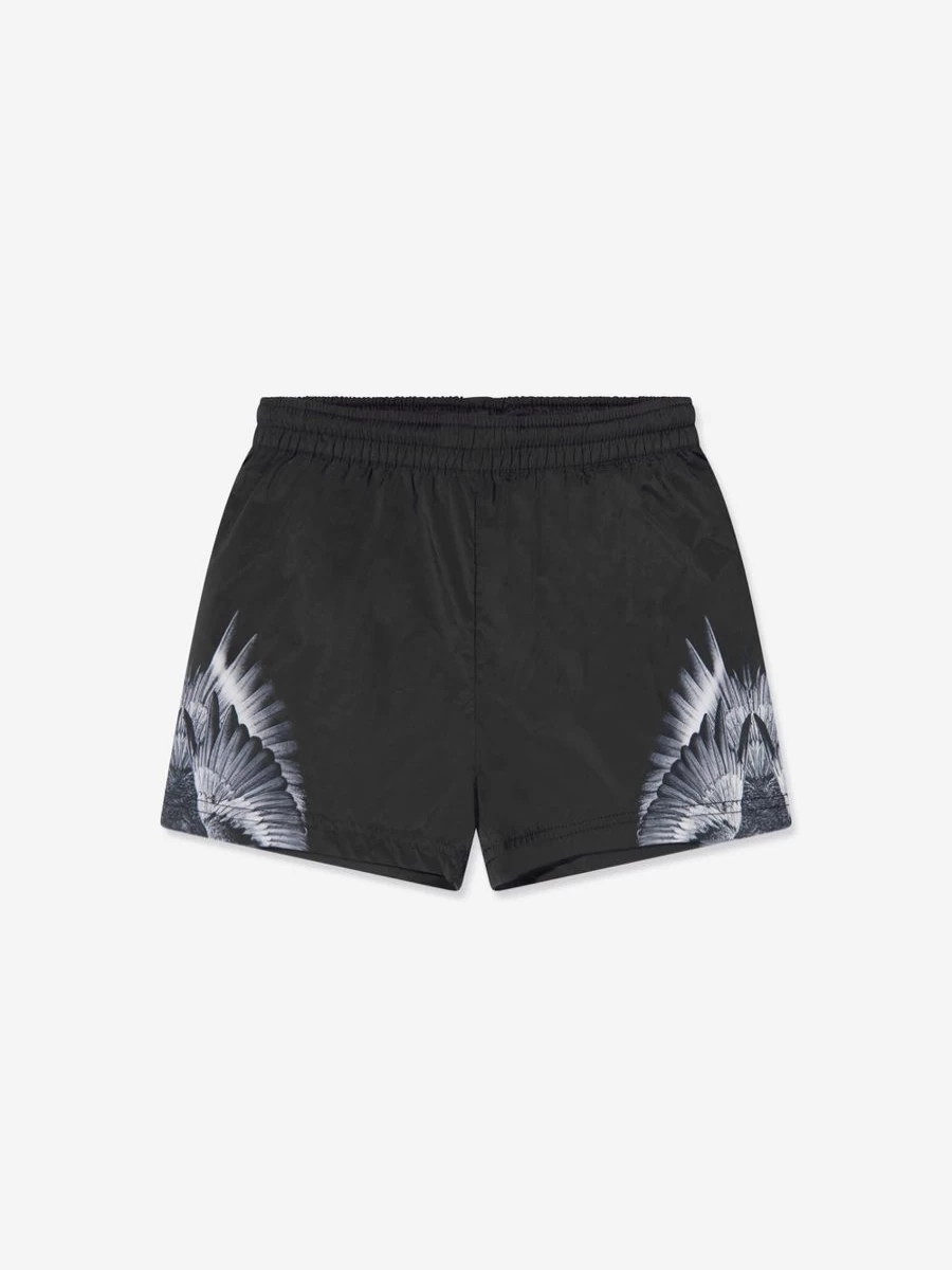 Marcelo Burlon Boys Wings Print Swim Shorts - Quick Dry Icon Design