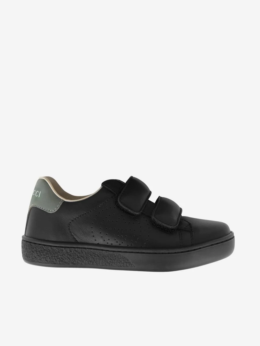 Gucci Kids New Ace Velcro Leather Trainers for Teens | Stylish Sneakers for Boys & Girls