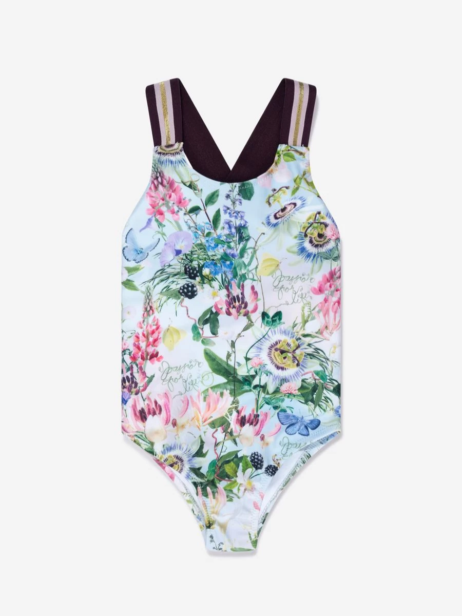 Molo Teen Girls Floral Print Neve Swimsuit - Colorful Summer Bathing Suit for Teens
