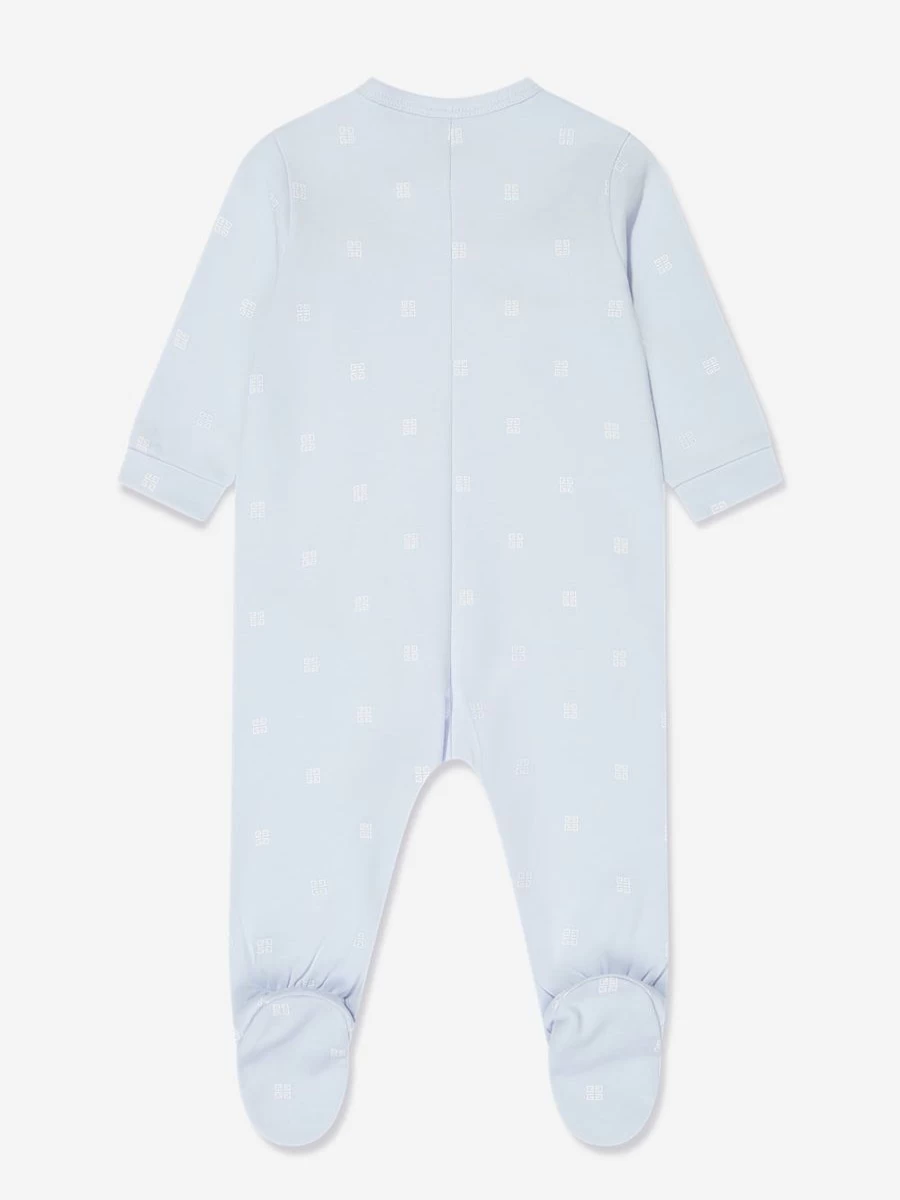 Givenchy Baby Boys 4G Logo Blue Babygrow Romper