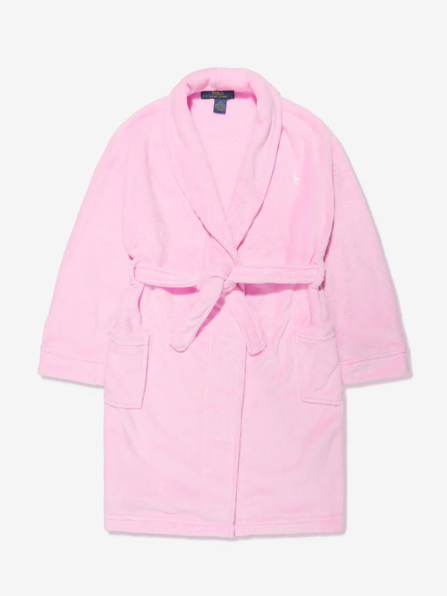 Ralph Lauren Kids Girls Polo Terry Cotton Bathrobe for Toddlers and Children