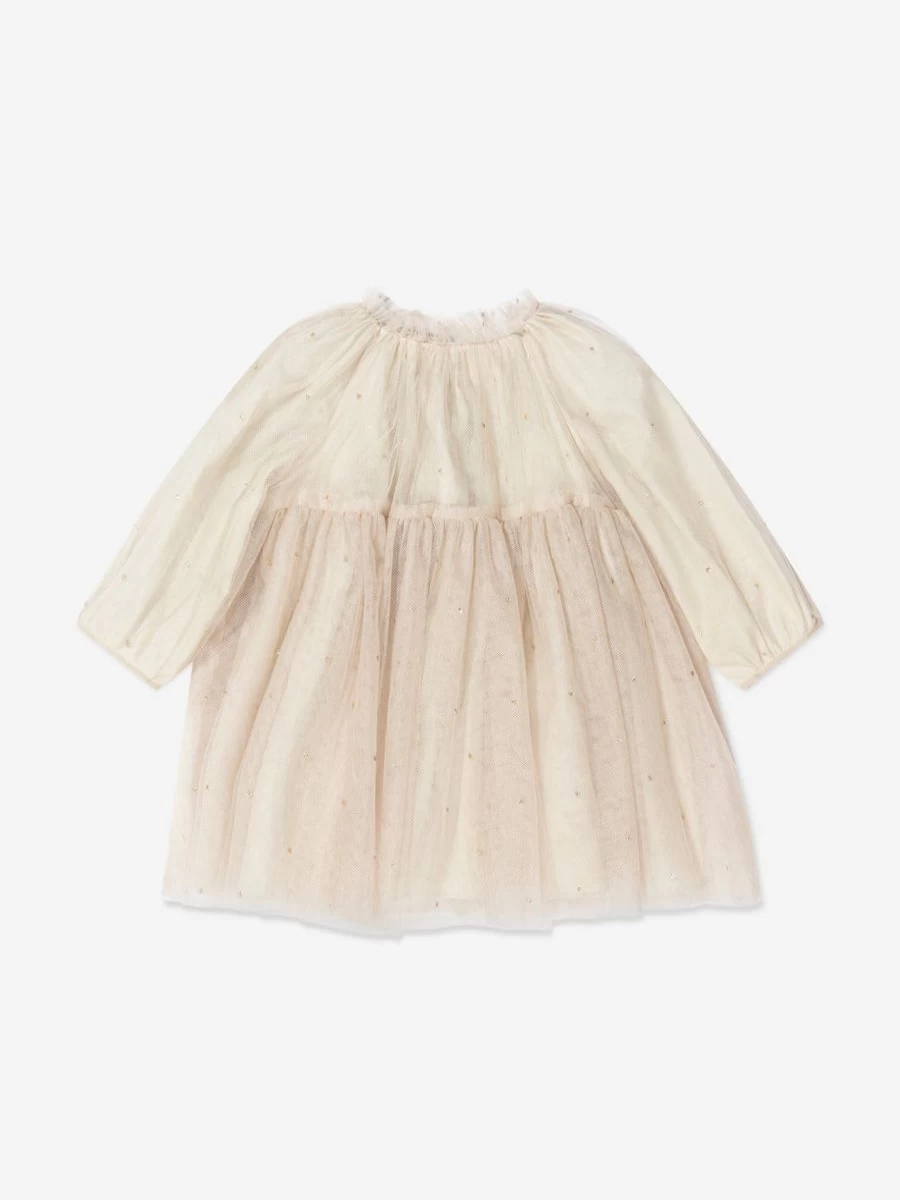 Bonpoint Beige Berthelina Dress for Baby Girls - Elegant & Comfortable