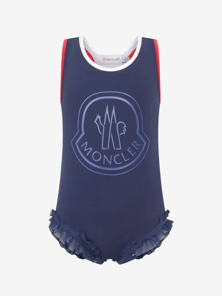 Moncler Enfant Girls Blue Swimsuit - Stylish Swimwear for Toddler & Kids