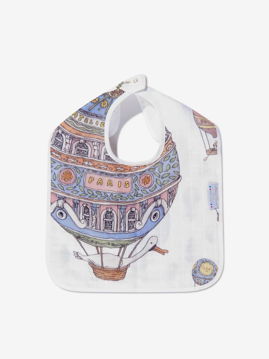 Atelier Choux Baby Bib - Premium Hot Air Balloons Design for Infants | Soft & Stylish Feeding Accessory