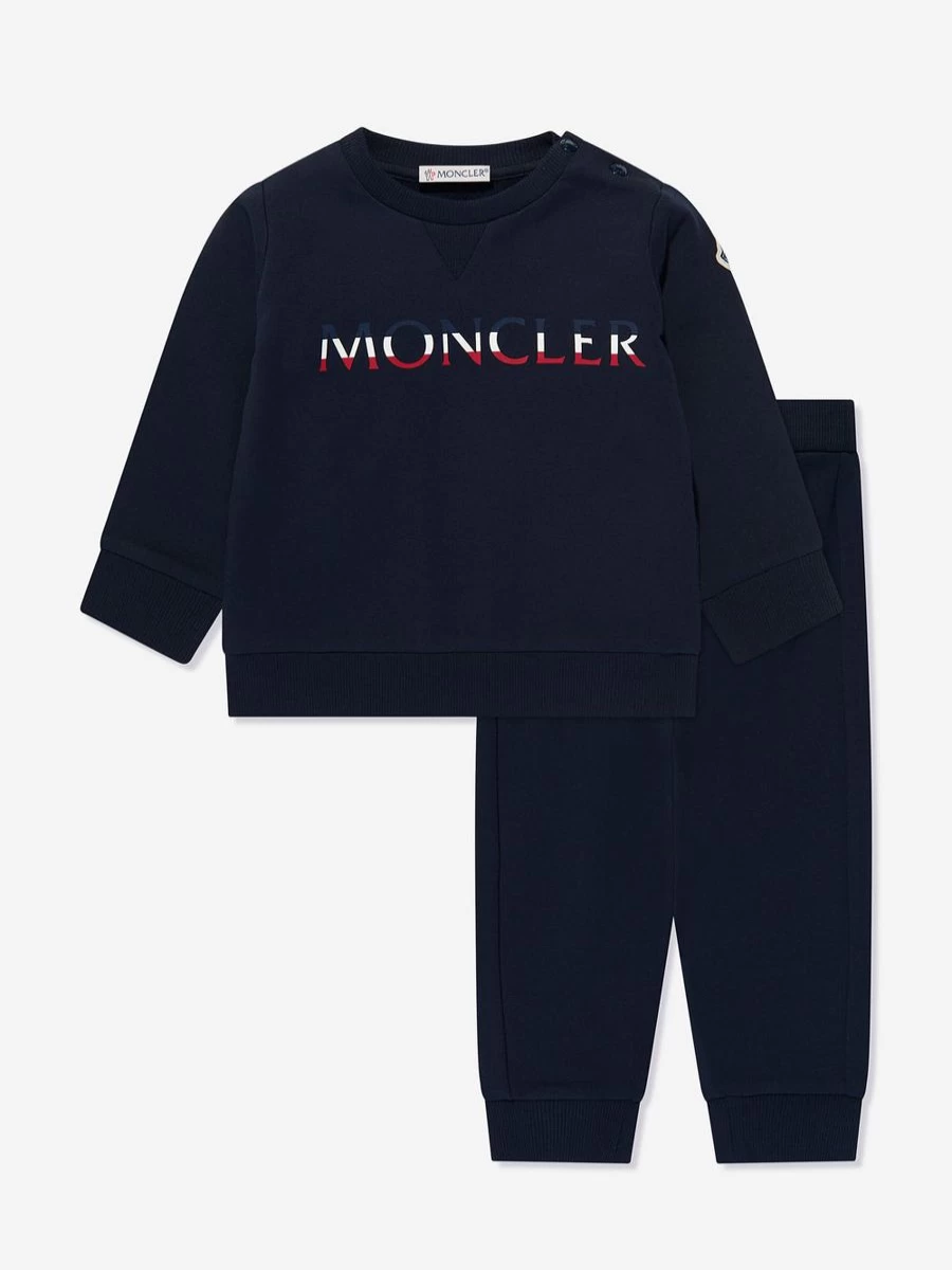 Moncler Enfant Baby Boys Navy Logo Tracksuit - Premium Cotton Comfort Outfit