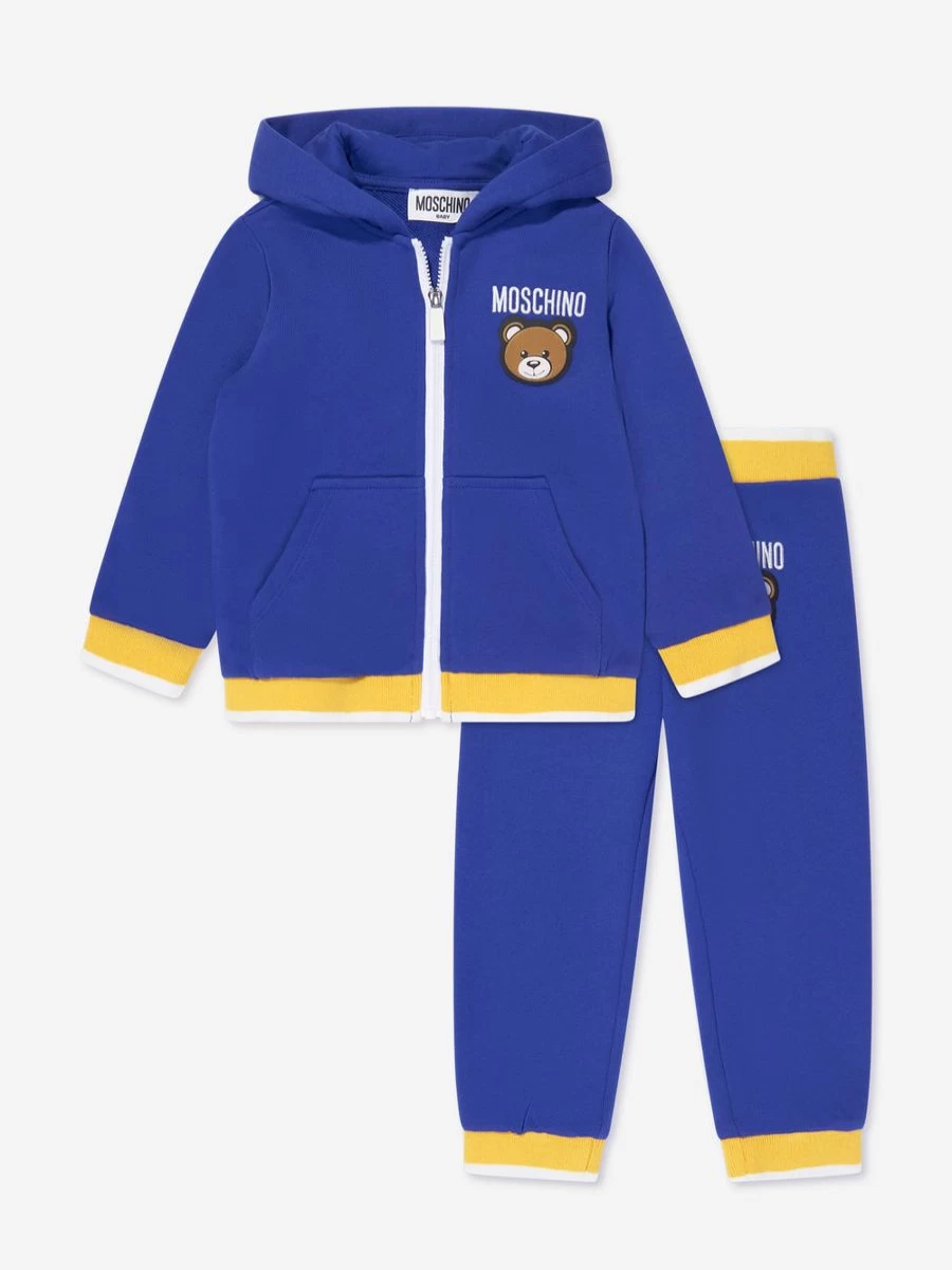 Moschino Kids Baby Boys Blue Teddy Logo Tracksuit