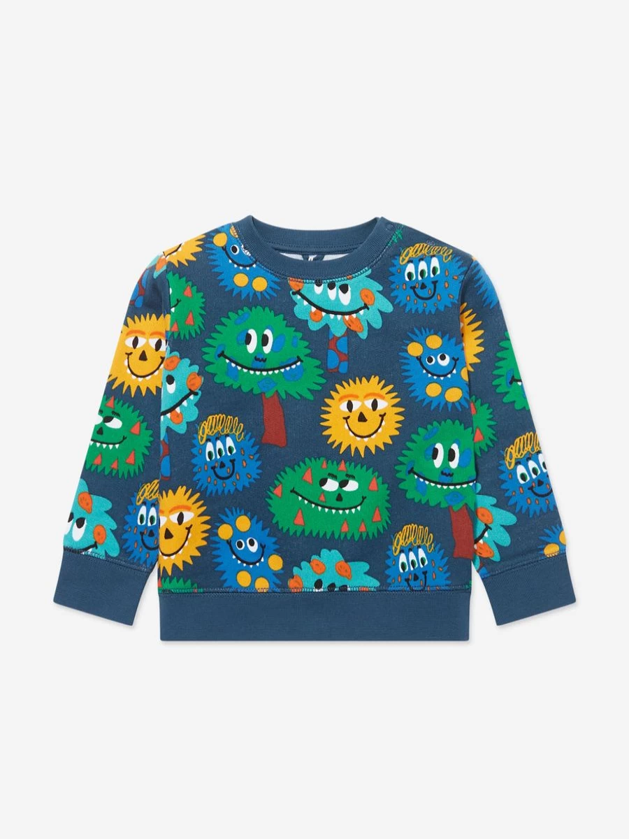 Stella McCartney Kids Baby Boys Blue Monster Print Sweatshirt