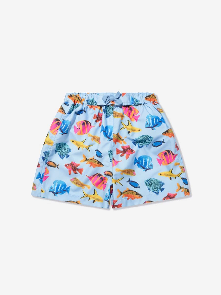 Rachel Riley Boys' Tropical Fish Print Swim Shorts - Colorful Beachwear for Kids