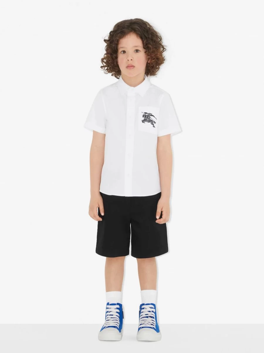 Burberry Kids Boys Owen White Shirt – Classic Cotton Button-Down for Boys