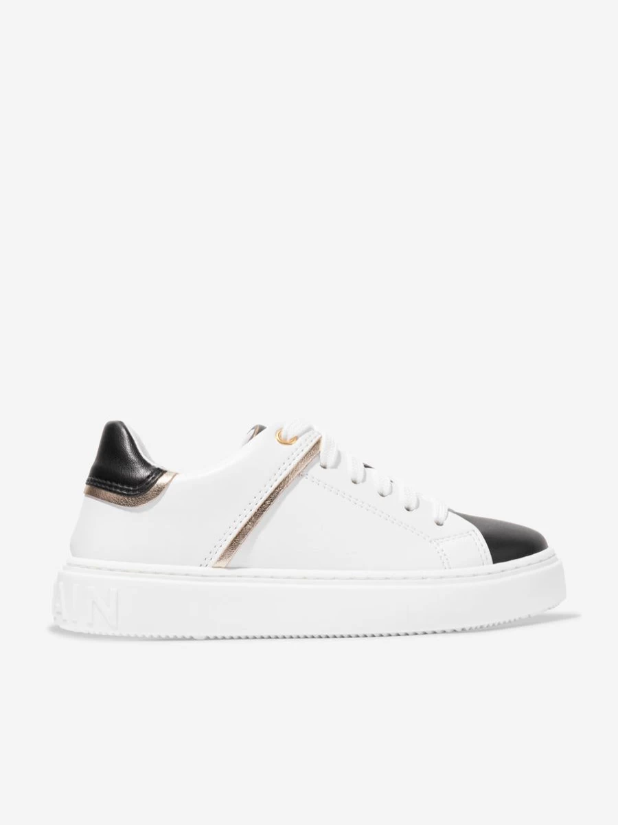 Balmain Boys' White Logo Trainers for Kids – Stylish Children's Sneakers