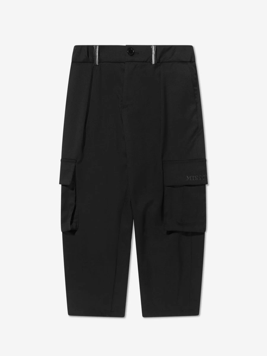 Missoni Boys Black Cargo Trousers for Comfort and Style