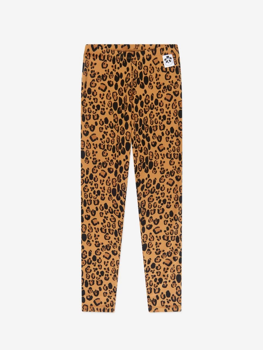 Mini Rodini Girls Leopard Print Leggings - Stylish Animal Pattern Leggings for Kids