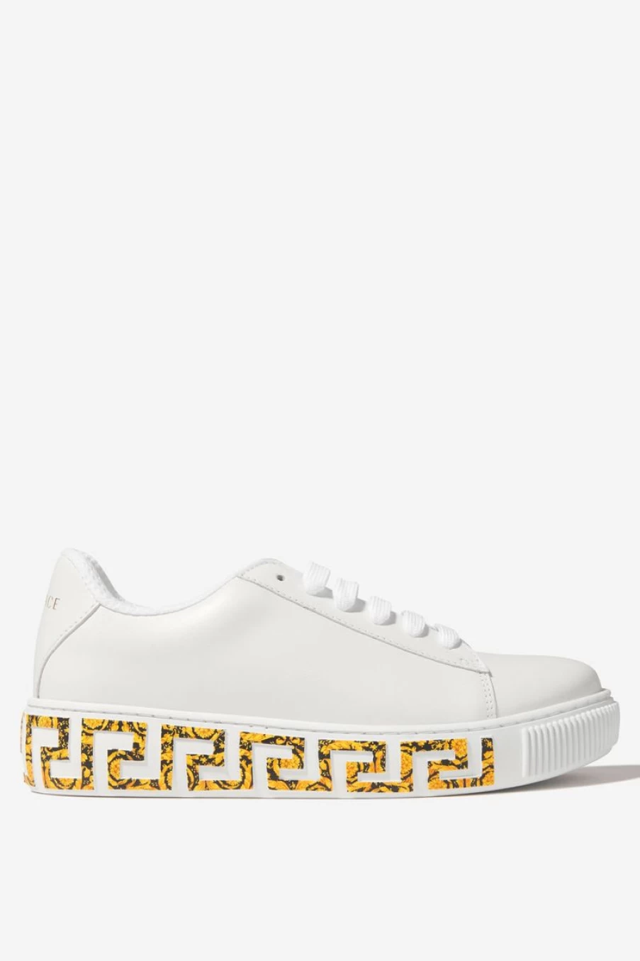 Versace Girls Leather La Greca Trainers | Kids Fashion Sneakers by Childsplay Clothing