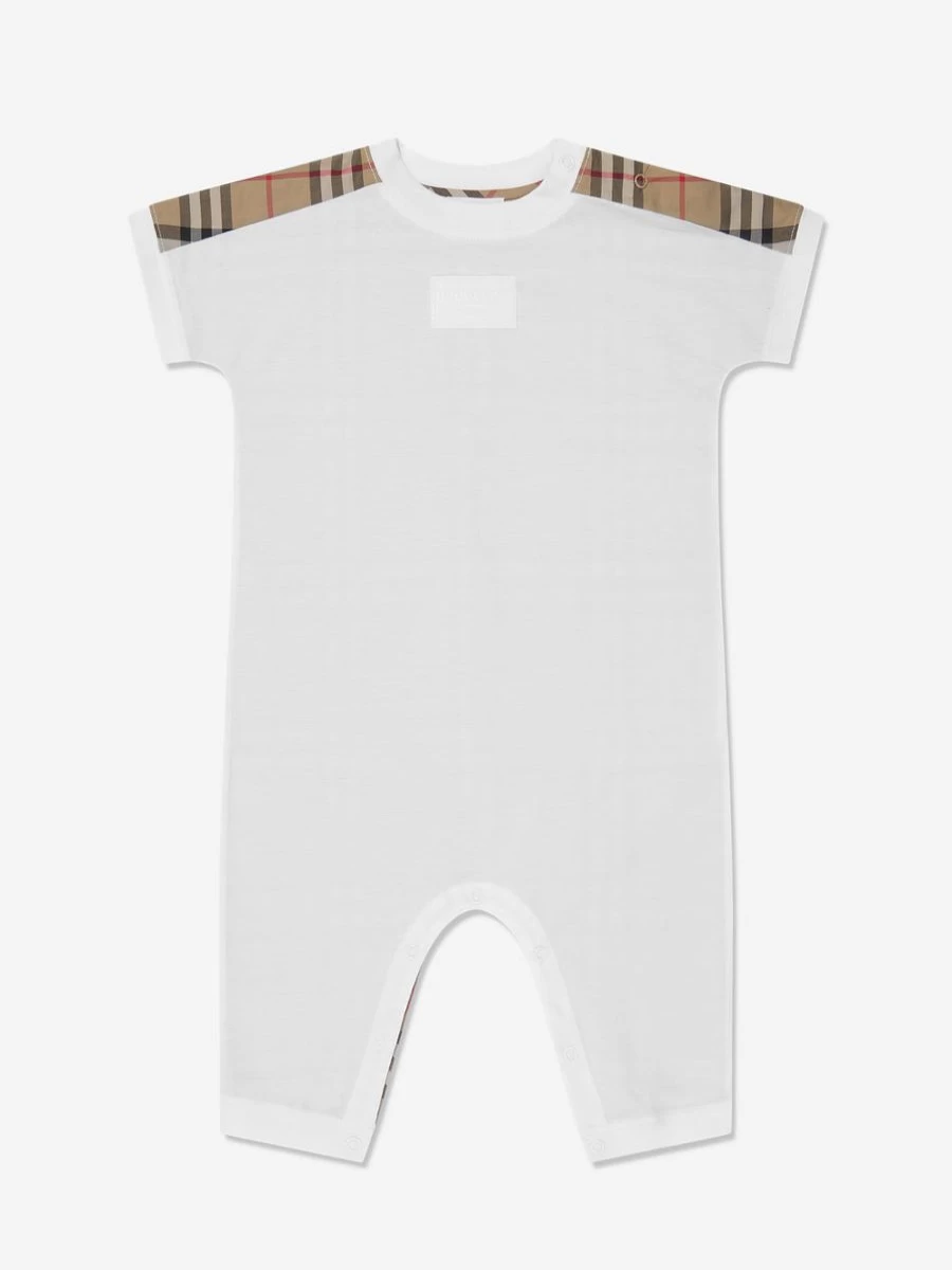 Burberry Kids Baby Boys' White Lennox Romper Set