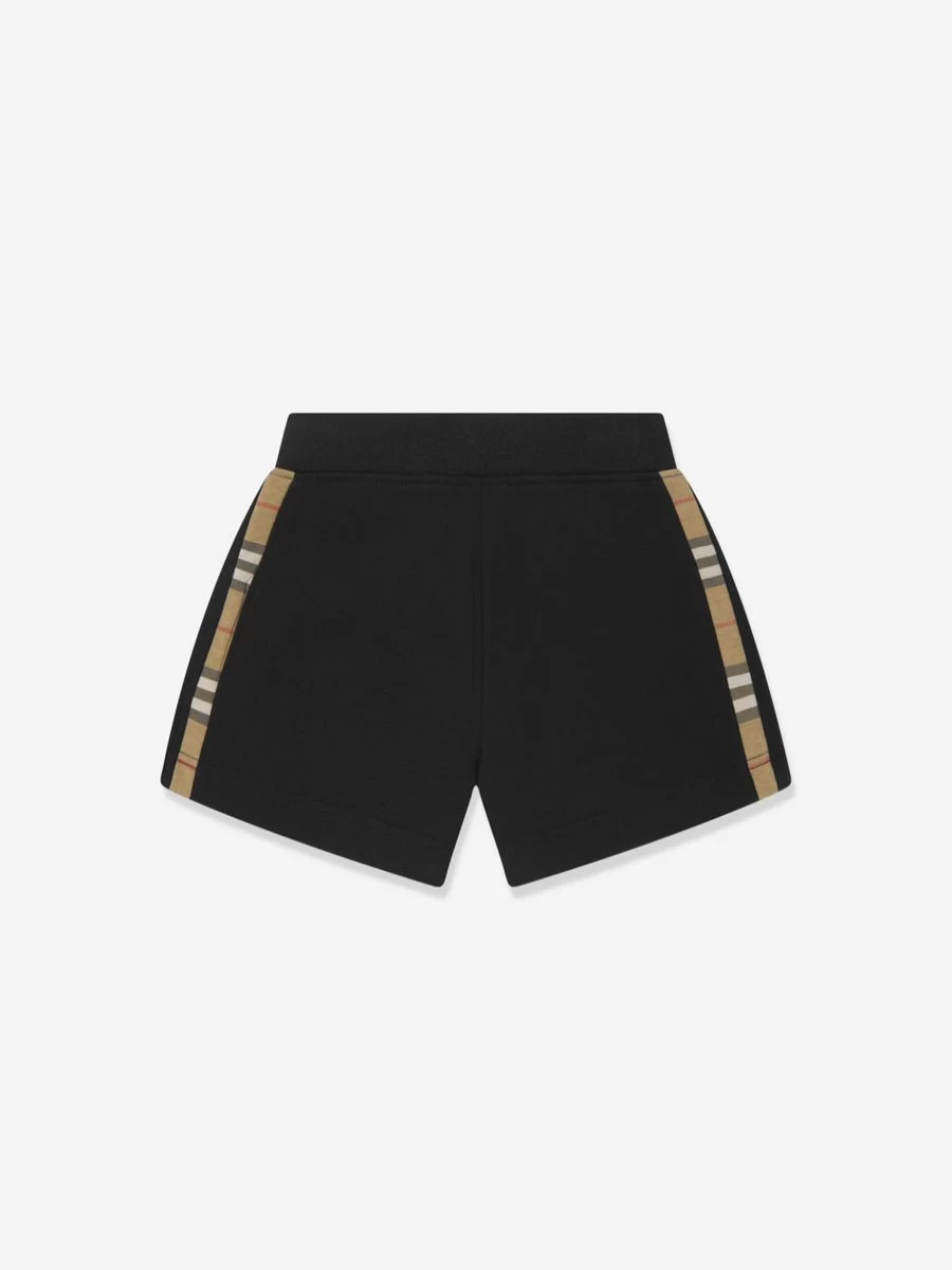 Burberry Kids Teen Girls Caterina Check Shorts - Black Plaid Summer Shorts for Teens