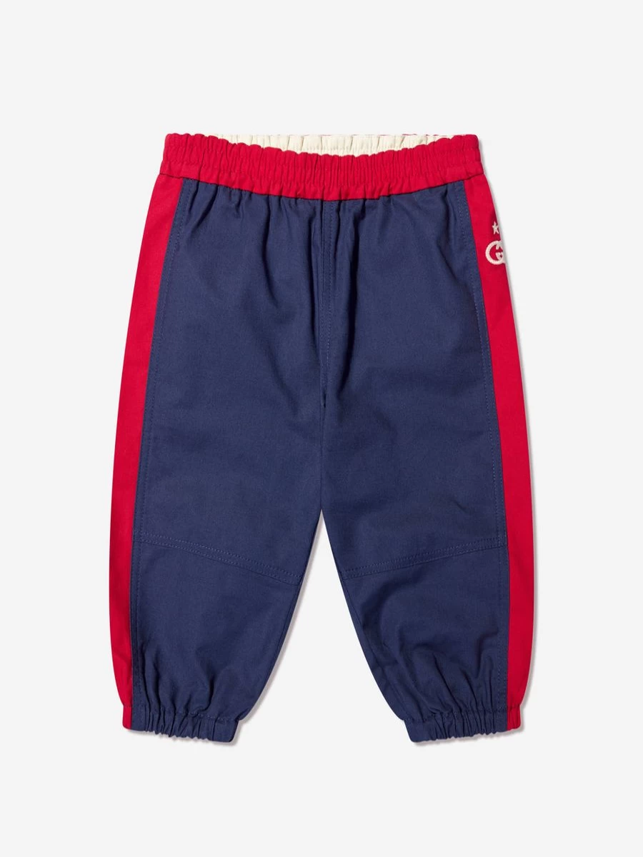 Gucci Kids Baby Boys Navy Logo Joggers Pants