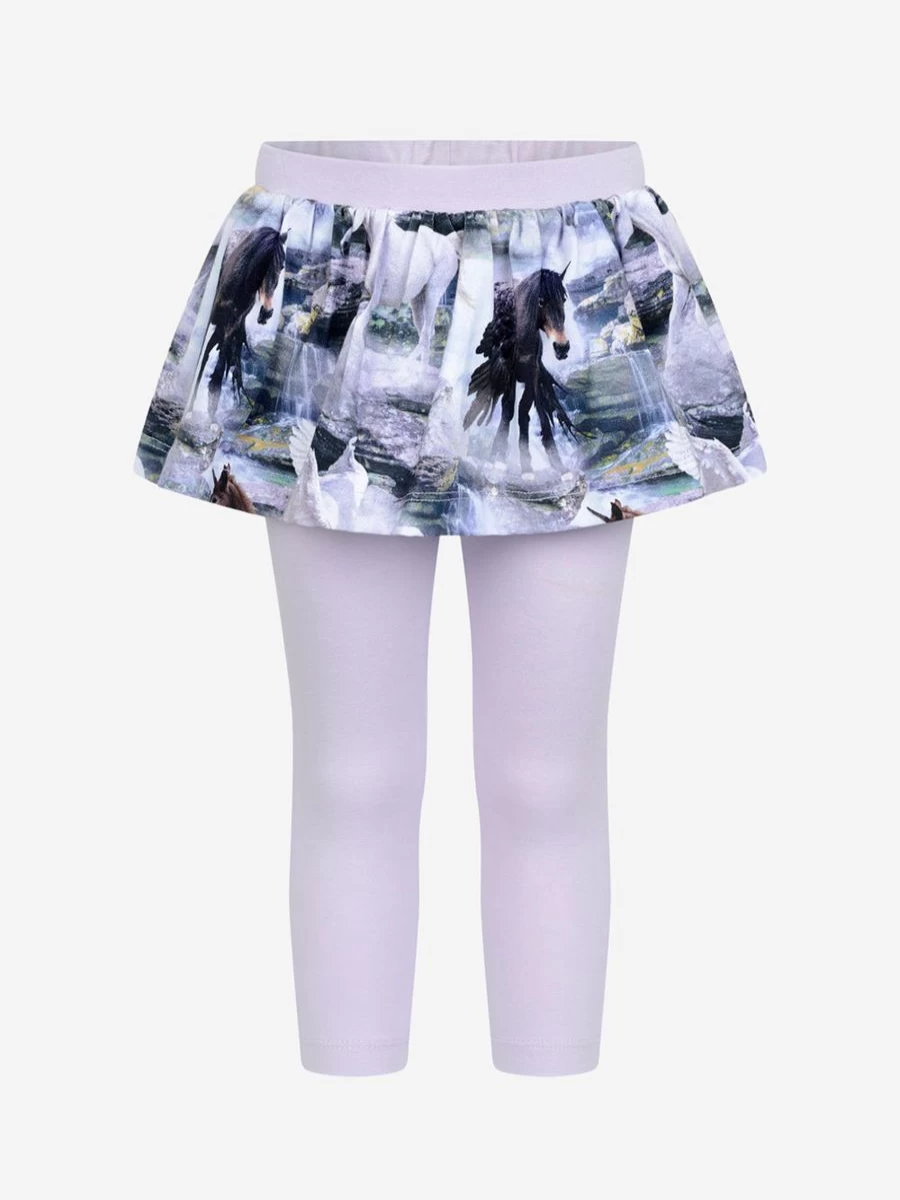 Molo Girls' Peacock Print Leggings - Oriental Style Baby Toddler Pants