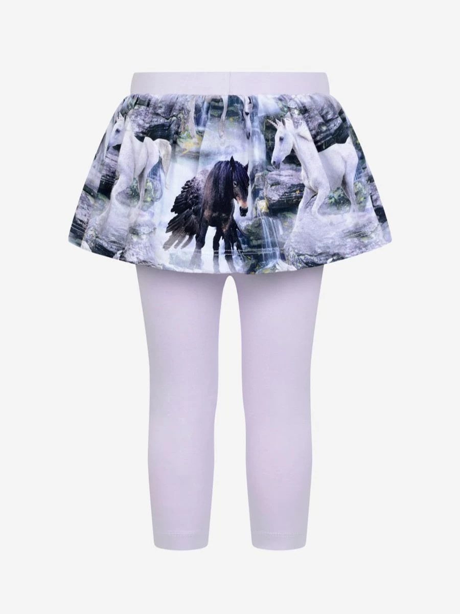 Molo Girls' Peacock Print Leggings - Oriental Style Baby Toddler Pants