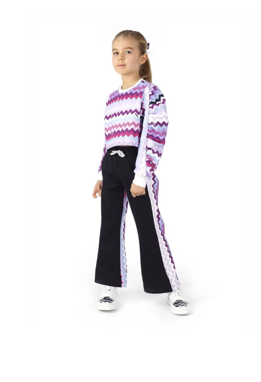 Missoni Teen Girls Pink Zigzag Pattern Sweatshirt