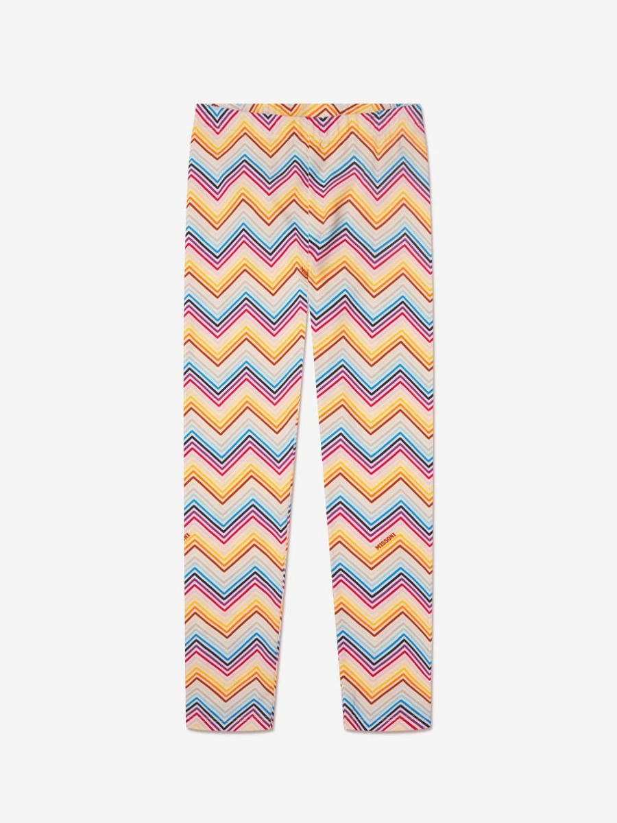 Missoni Girls Multicolored Zig Zag Pattern Leggings for Kids