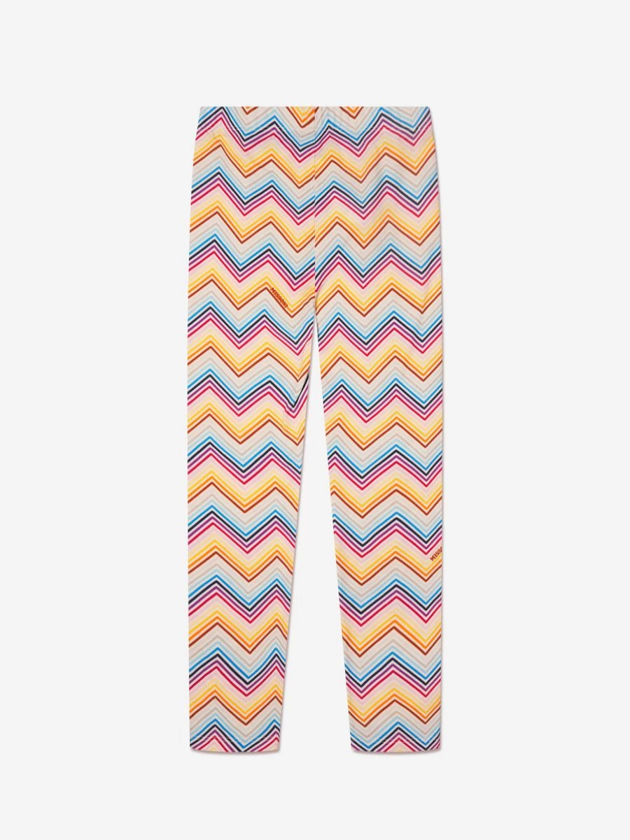 Missoni Girls Multicolored Zig Zag Pattern Leggings for Kids