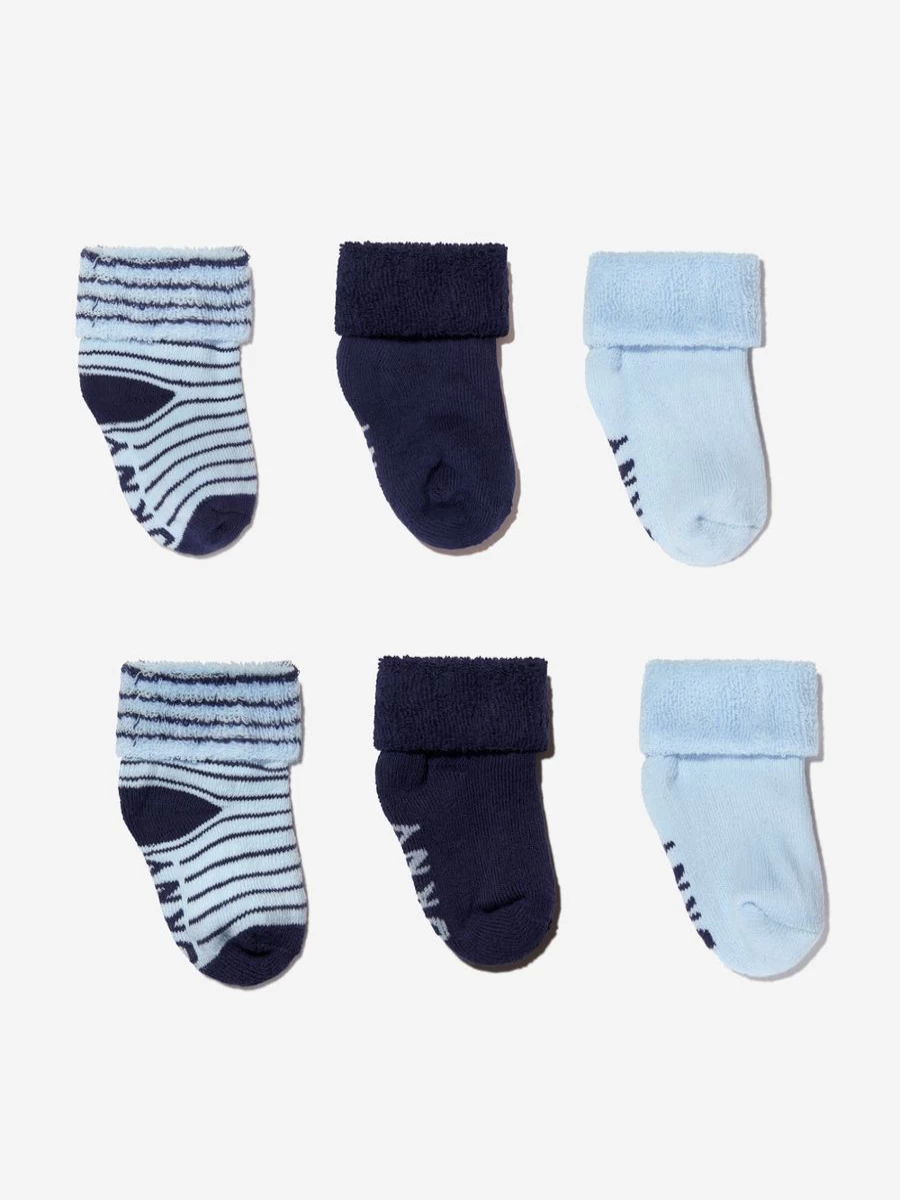 DKNY Baby Boys' Blue Socks Set - Soft & Comfortable Toddler Socks