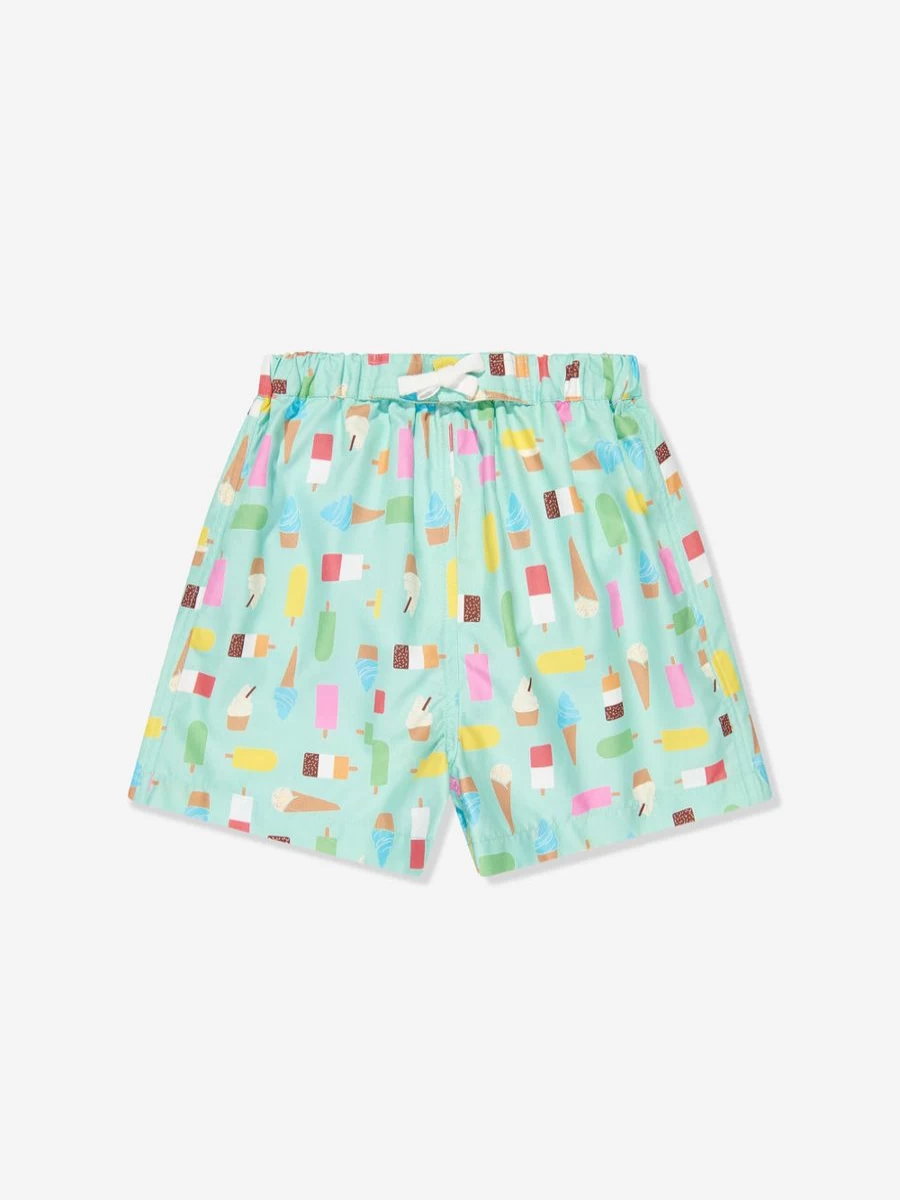 Rachel Riley Boys' Blue Ice Lolly Print Swim Shorts