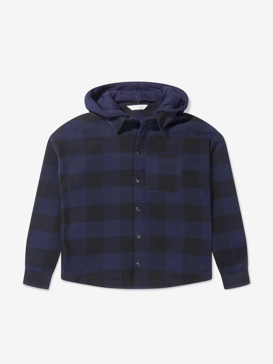 Palm Angels Boys Hooded Overshirt - Stylish Casual Jacket for Kids