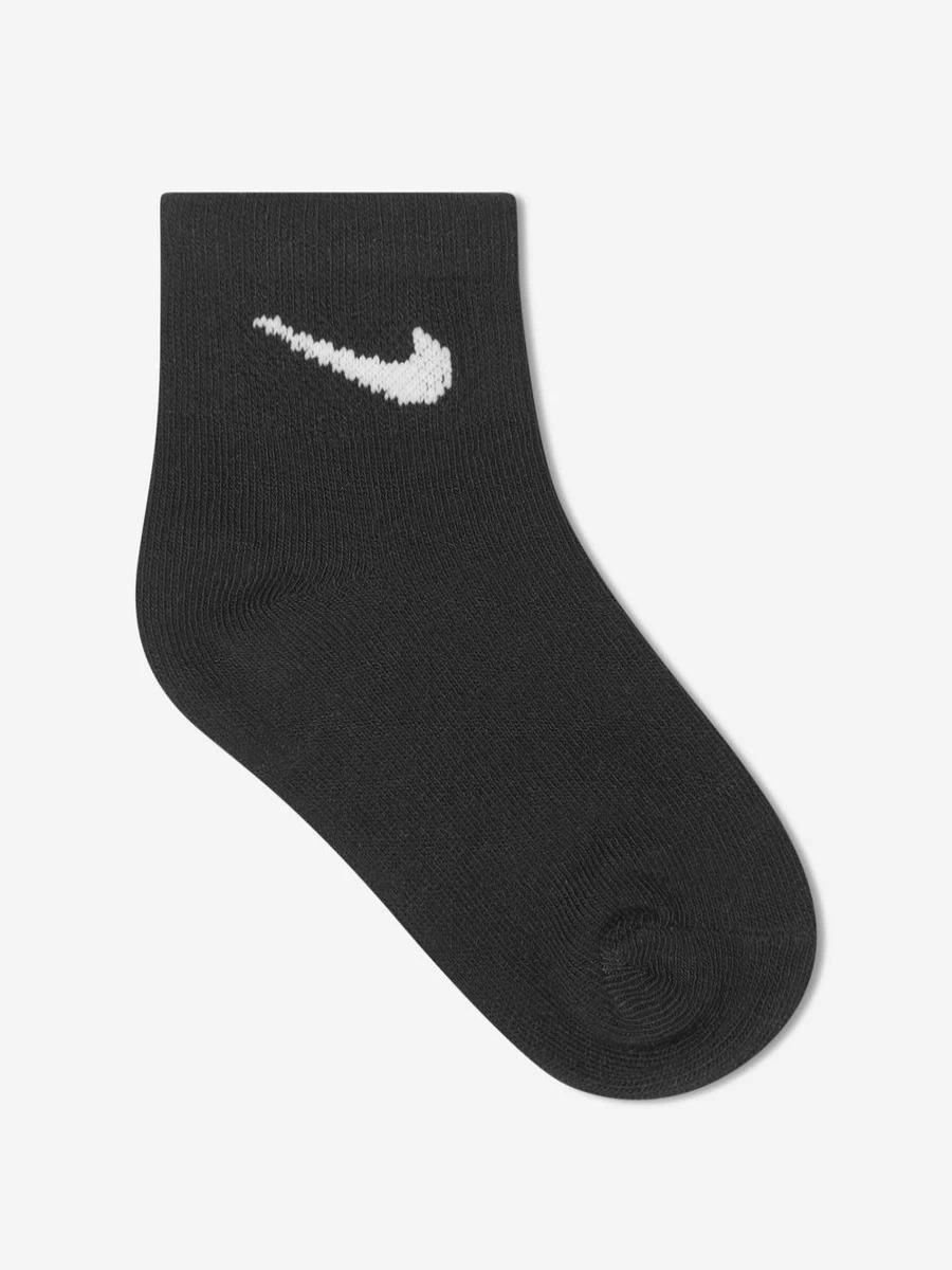 Nike Boys' Black Colorful Pack Socks Set - 6-Pair Athletic Crew Socks for Kids