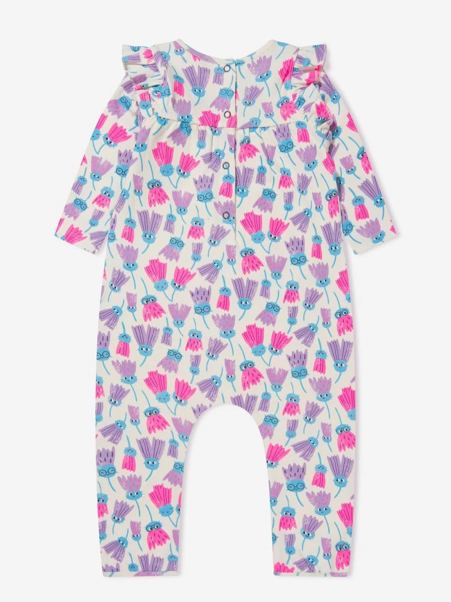 The Bonnie Mob Baby Girls Organic Cotton Lizzie Romper - Soft & Comfortable Playwear