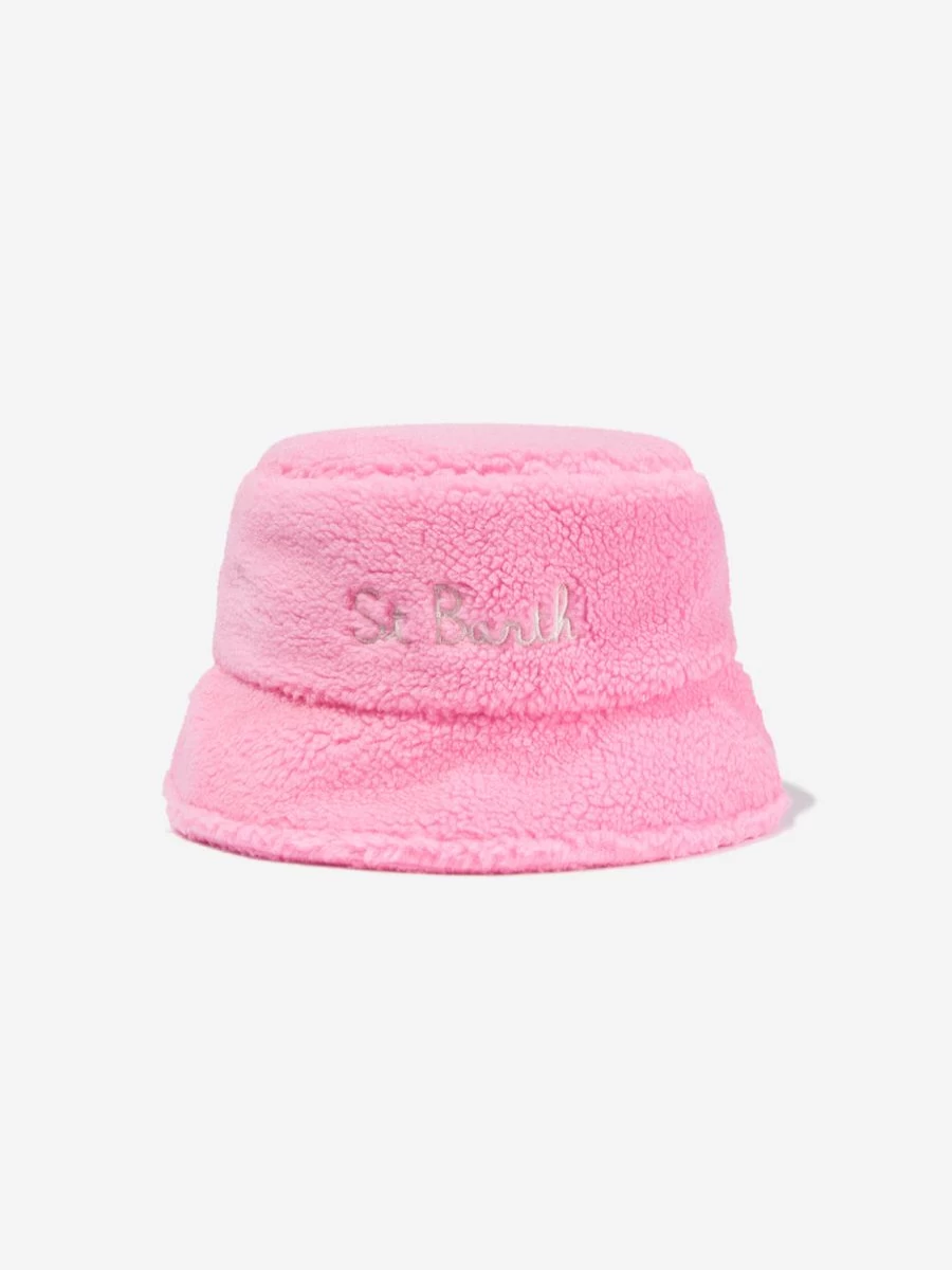 MC2 Saint Barth Teen Girls Pink Sherpa Bucket Hat