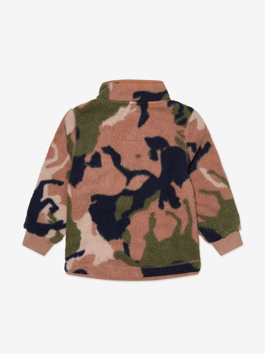 Molo Girls' Camo Horse Print Fleece Jacket - Warm & Stylish Outerwear for Kids | Childsplay Clothing Collection