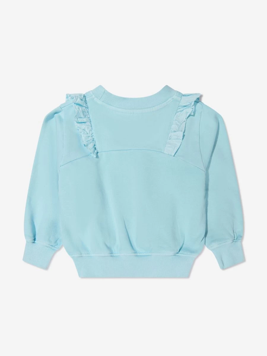 Molo Girls' Organic Cotton Ruffle Sweatshirt - Soft & Stylish Kids Pullover | Childsplay Clothing
