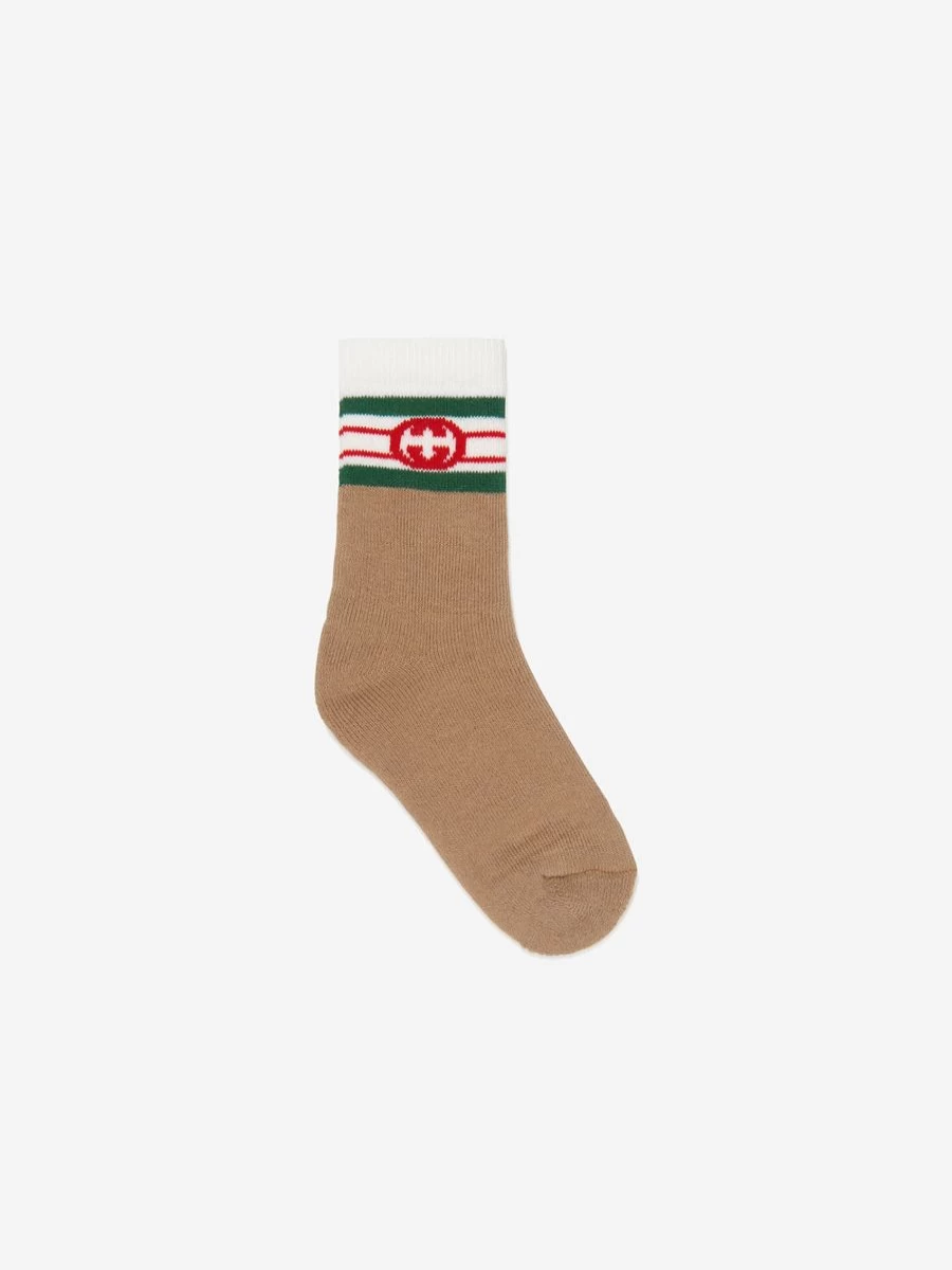 Gucci Kids Baby GG Logo Socks - Luxury Infant Fashion Footwear by Childsplay Clothing
