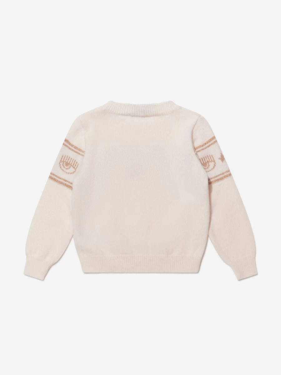 Chiara Ferragni Girls Knitted Logo Sweater | Kids Fashion Jumper