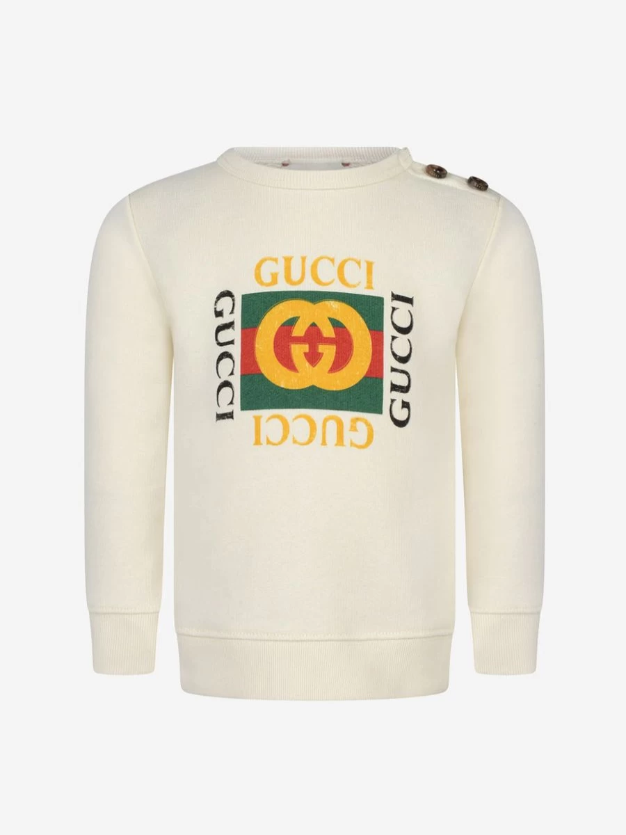 Gucci Kids Baby Logo Print Sweatshirt - Soft Cotton Hoodie for Infants
